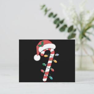 Postal Festiva Navidades Candy Cane Santa Xmas Niños