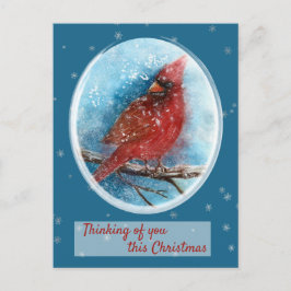 Postal Festiva Navidades Cardenal pensando en tus vacaciones