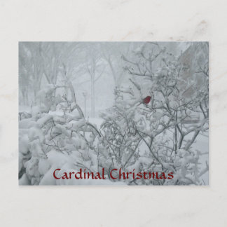 Postal Festiva Navidades cardinales