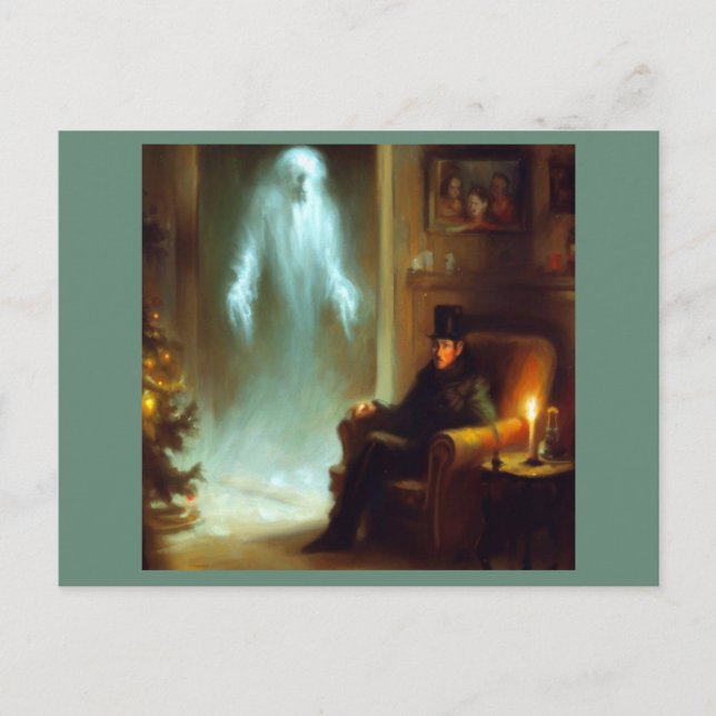 Postal Festiva Navidades Carol Fantasma de Navidades del pasado (Anverso)