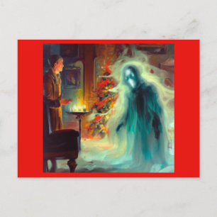 Postal Festiva Navidades Carol Fantasma de Navidades Futuro