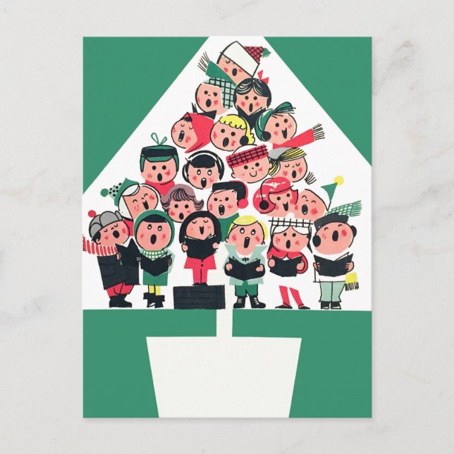 Postal Festiva Navidades Carolers (Anverso)