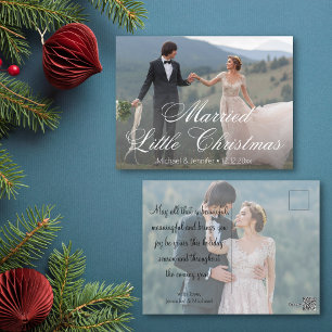 Postal Festiva navidades casados elegantes boda 2 fotos