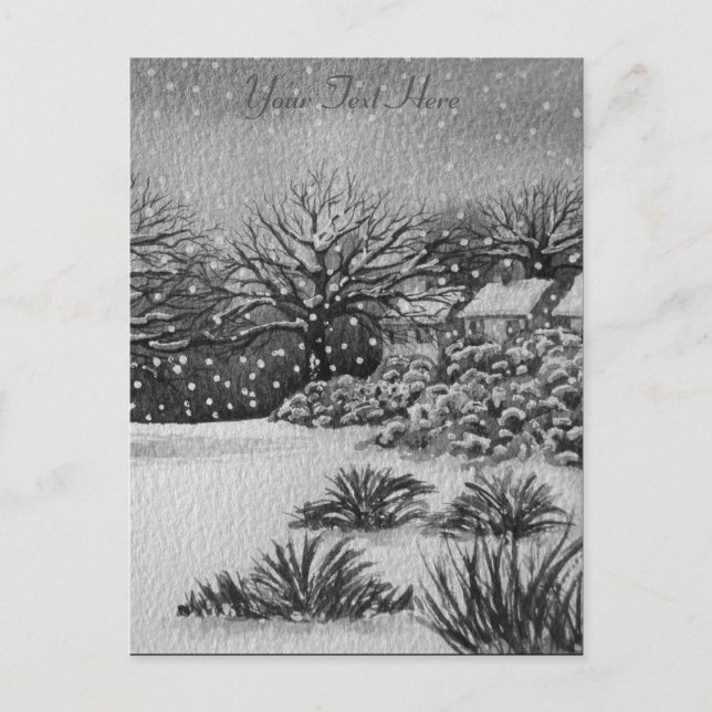 Postal Festiva Navidades casas rurales de arte de la escena de la (Anverso)