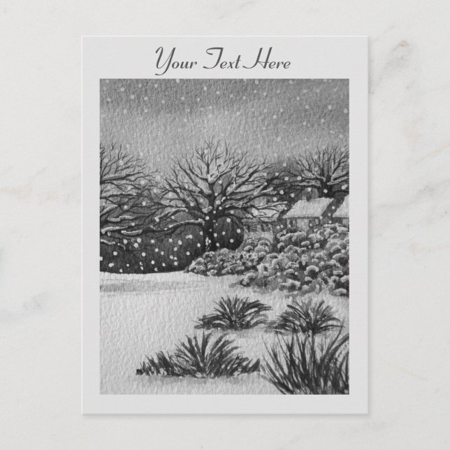 Postal Festiva Navidades casas rurales de arte de la escena de la (Anverso)