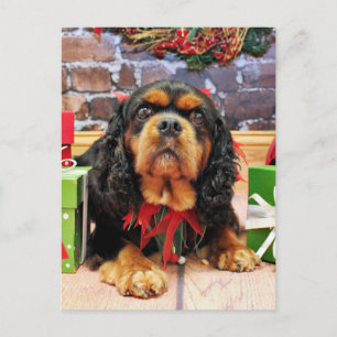 Postal Festiva Navidades - Cavalier King Charles Spaniel SweetPea