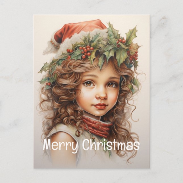 Postal Festiva Navidades Chica Personalizado 24 de 25 (Anverso)