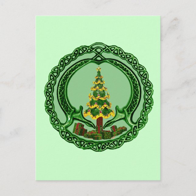 Postal Festiva Navidades Claddagh (Anverso)