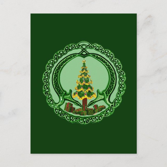 Postal Festiva Navidades Claddagh (Anverso)