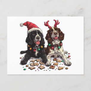 Postal Festiva Navidades Cocker Spaniel Dogs