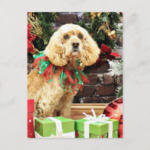 Postal Festiva Navidades - Cocker Spaniel - Maggie
