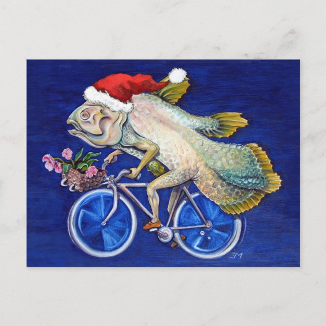 Postal Festiva Navidades Coelacanth (Anverso)