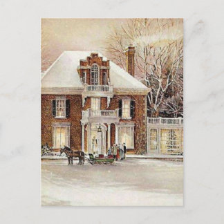 Postal Festiva Navidades coloniales de época