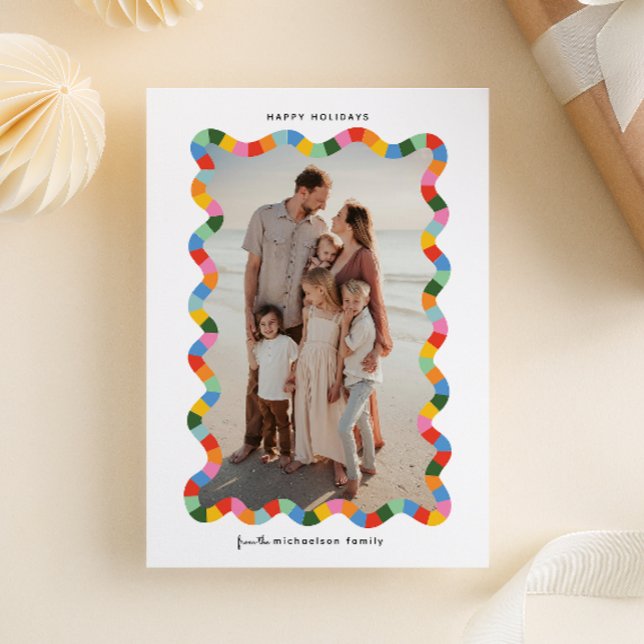 Postal Festiva Navidades coloridos y modernos de fotografías en m (Subido por el creador)