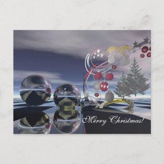 Postal Festiva Navidades con ángeles