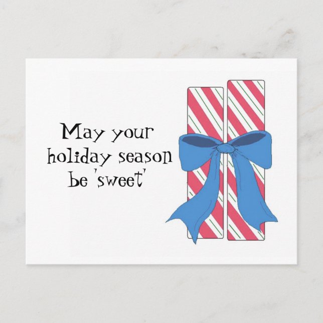 Postal Festiva Navidades con dulces palabras (Anverso)