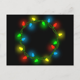 Postal Festiva Navidades con luces redondas