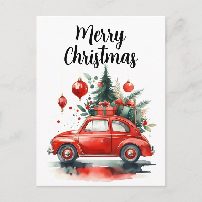 Postal Festiva Navidades con regalos (Anverso)