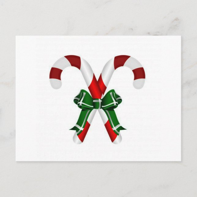 Postal Festiva Navidades Con Vela Con Bow (Anverso)