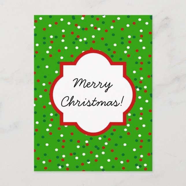 Postal Festiva Navidades Confetti ・ Espolvorines de árboles de Na (Anverso)