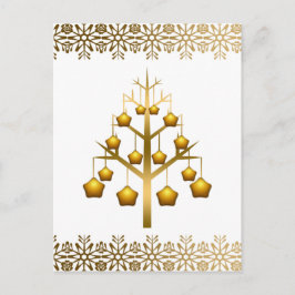 Postal Festiva Navidades contemporáneos de oro