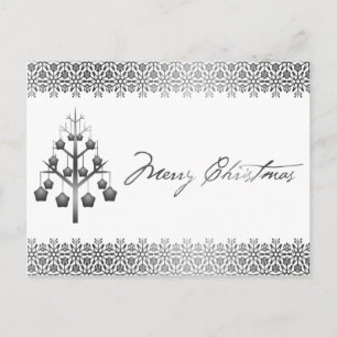 Postal Festiva Navidades contemporáneos de plata