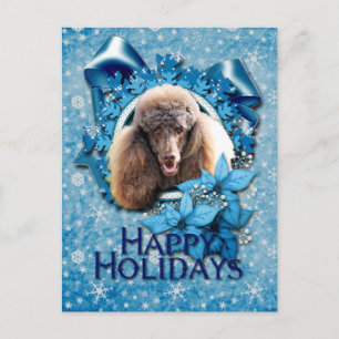 Postal Festiva Navidades - Copo de nieve azul - Carne de perro - 