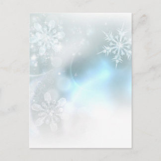 Postal Festiva Navidades Copos de Nieve Fondo de Cristales de Hie