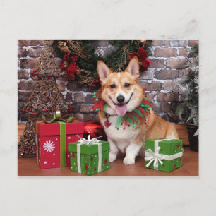 Postal Festiva Navidades - Corgi - Cal
