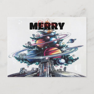 Postal Festiva Navidades cósmicos