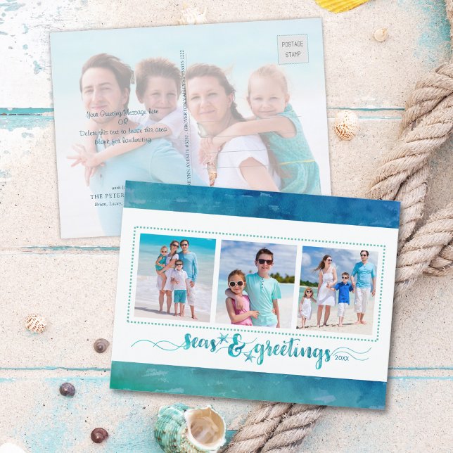 Postal Festiva Navidades costeros SEAS Y GREETINS 4 Fotos (Subido por el creador)