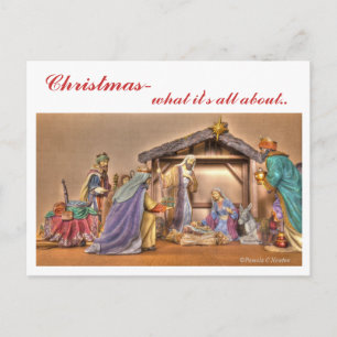 Postal Festiva Navidades Creche