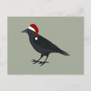 Postal Festiva Navidades Crow