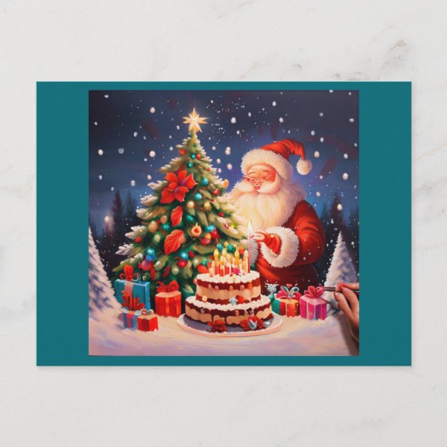 Postal Festiva Navidades Cumpleaños 10 (Anverso)