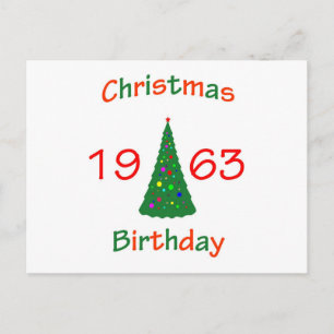 Postal Festiva navidades Cumpleaños 1963