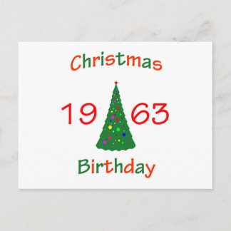 Postal Festiva navidades Cumpleaños 1963