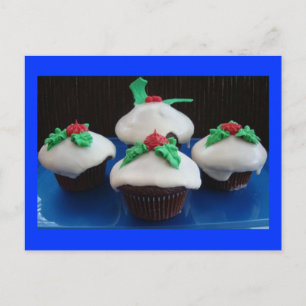 Postal Festiva Navidades Cupcakes