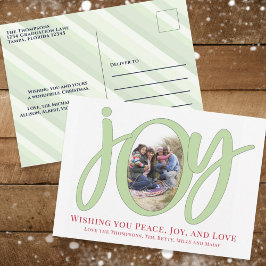 Postal Festiva Navidades Cute Joy Typography Simple Whimsical