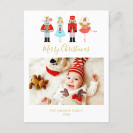 Postal Festiva Navidades de acuarela Fotografía de nutcracker