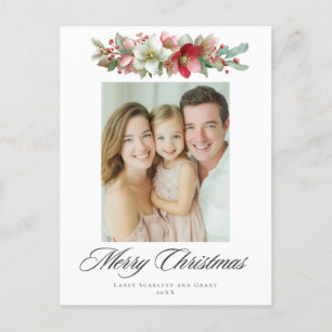 Postal Festiva Navidades de acuarela Hellebore Design