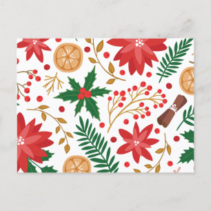 Postal Festiva Navidades de acuarela modernos Árbol de pino verde