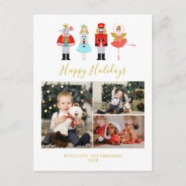 Postal Festiva Navidades de acuarela Nutcracker 3 Collage de foto