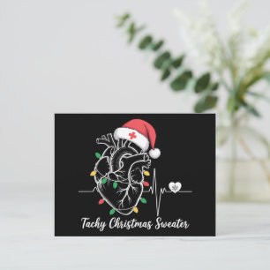 Postal Festiva Navidades de Anatomía Cardíaca Enfermeras Cardiac 