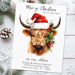 Postal Festiva Navidades de animales en la granja de la granja Hi
