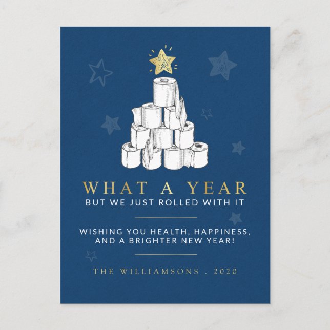 Postal Festiva Navidades de árbol de papel de qué año (Anverso)