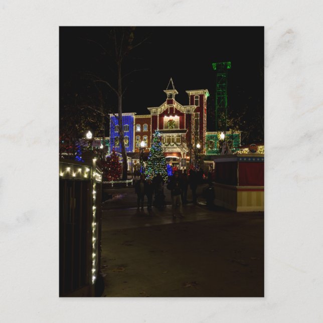 Postal Festiva Navidades de aterrizaje de bomberos (Anverso)