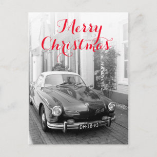 Postal Festiva Navidades de autos clásicos de Karmann Ghia