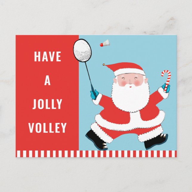 Postal Festiva Navidades de Badminton (Anverso)