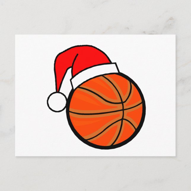 Postal Festiva Navidades de baloncesto (Anverso)