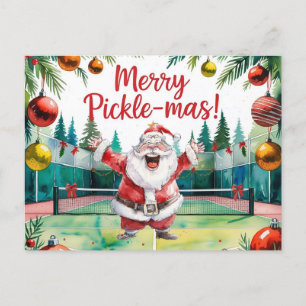 Postal Festiva Navidades de baloncesto con la temática de Santa C